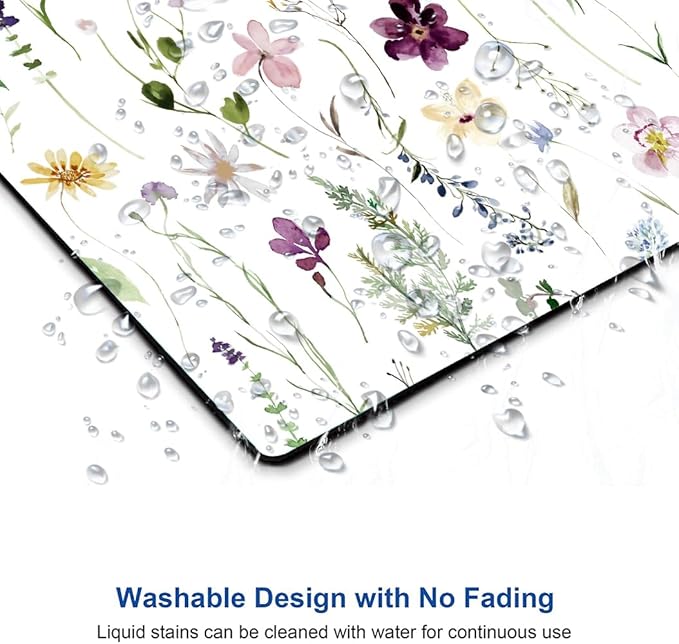 Mouse Pad, Premium-Textured Mouse Mat, Non-Slip Rubber Base Mousepad for Laptop, Computer & PC,9.5×7.9 in,Beautiful Flowers Plants