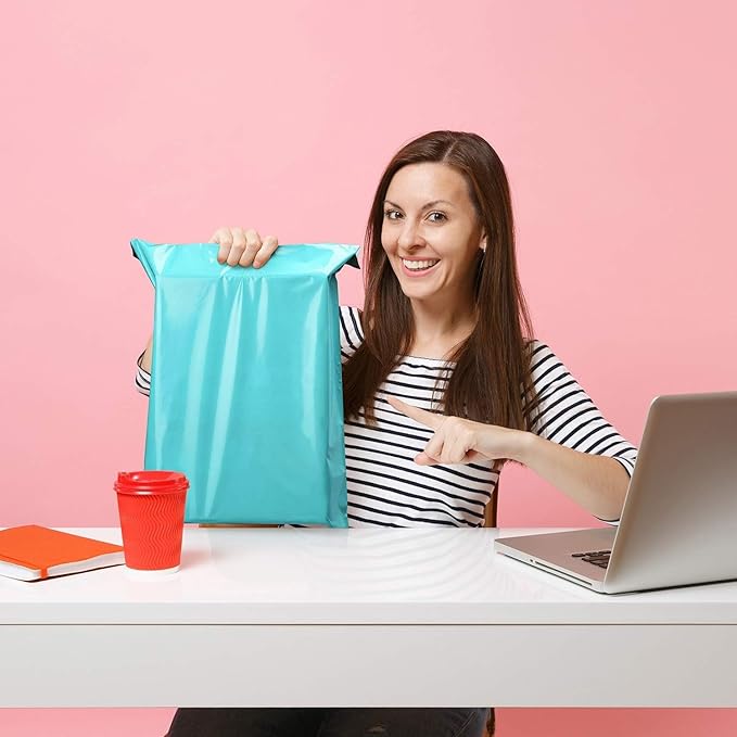 Metronic Poly Mailers 14.5x19 70000 Pack Large Shipping Bags for Clothing Mailing Bags with Strong Self-sealing Adhesive Waterproof and Tear-Proof Poly Bag Bulk in Teal
