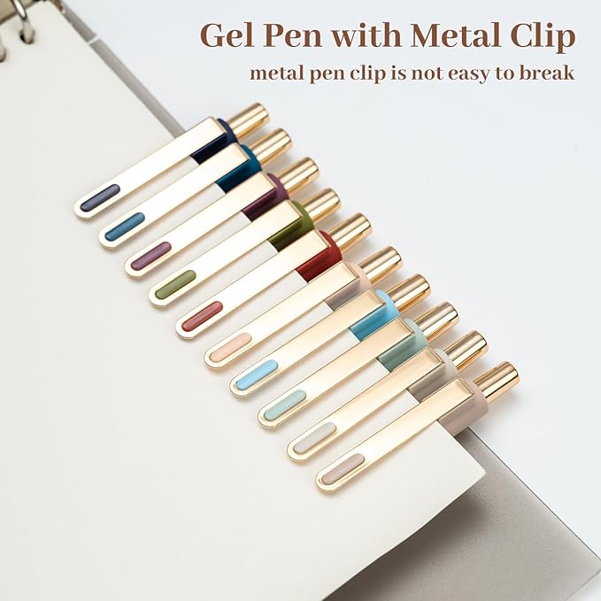 0.5mm Gel Pens Black Ink Gel Retractable Cute Pen for Smooth Writing School Office Supplies (Mixed 10-count)