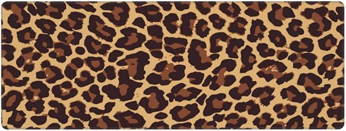 Leopard Print Gaming Mouse Pad Non Slip XL Large Mousepad Stitched Edge Rubber Base Desk Mat for Laptop PC Computer