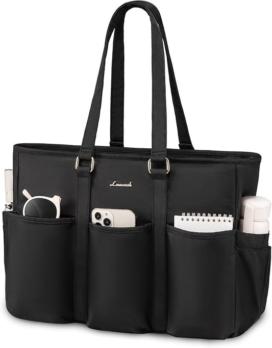 LOVEVOOK Work Tote Bag for Women, 15 Inch Laptop Bag for Women, Teacher Tote Bag Nurse Bag, Utility Bag For Work/Travel/College/Daily, Professional Computer Bag Large Purse Handbag With Multi Pocket