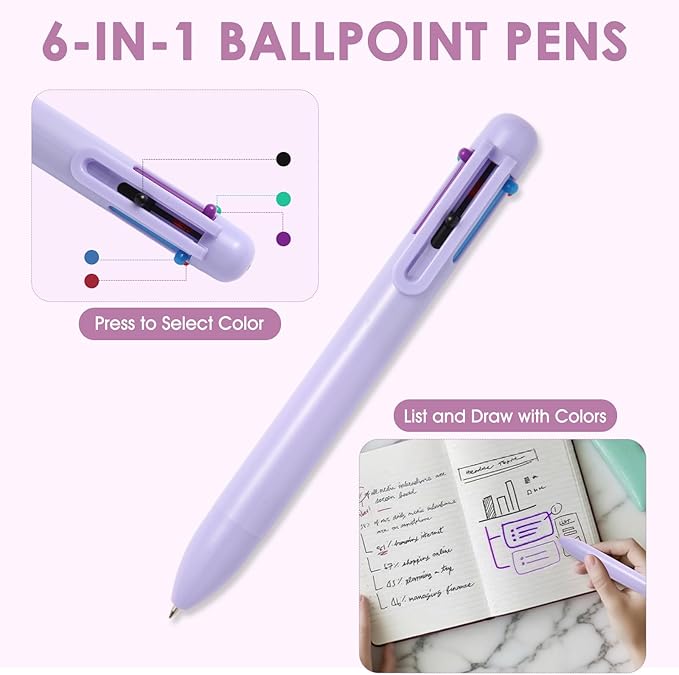 56PCS Aesthetic School Supplies Cute Stationary Set with Large Pencil Case, Stylus Ballpoint Pens, Highlighters, Gradient 0.7mm Gel Pens,Mechanical Pencils 0.5-0.7mm, College Student Essential(purple)