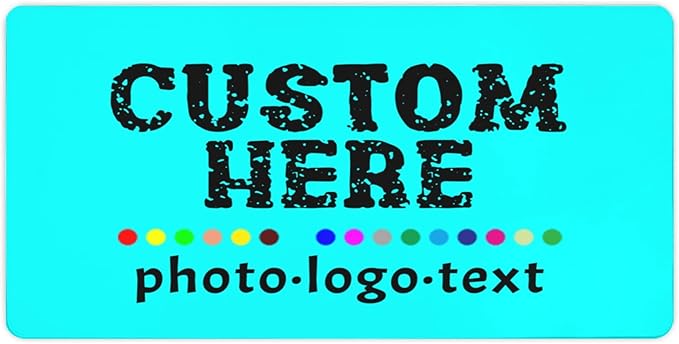 Personalized Mouse Pad Custom Image Text Logo Laptop Desk Mat Customized Non-Slip Waterproof Office Desk Accessories for Women/Men Customized Funny/Cool Cyan Mouse Pad 30 cm×70 cm