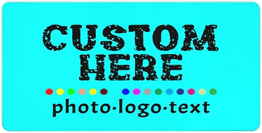 Personalized Mouse Pad Custom Image Text Logo Laptop Desk Mat Customized Non-Slip Waterproof Office Desk Accessories for Women/Men Customized Funny/Cool Cyan Mouse Pad 30 cm×70 cm