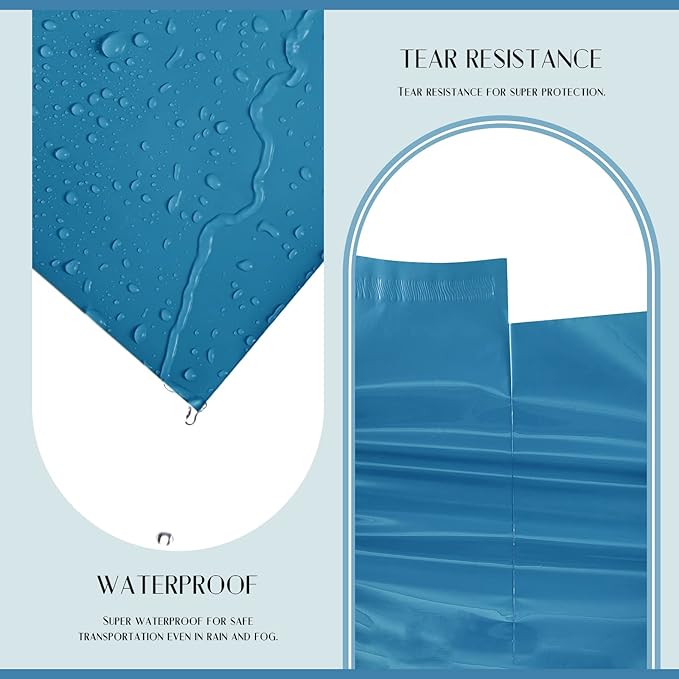 Metronic Large Poly Mailers 19x24 100Pcs, Strong Adhensive Shipping Bags for Clothing, Waterproof Mailers Bags for Small Business, Shipping Envelopes, Tear-resistant Packing Bags in Dark Blue