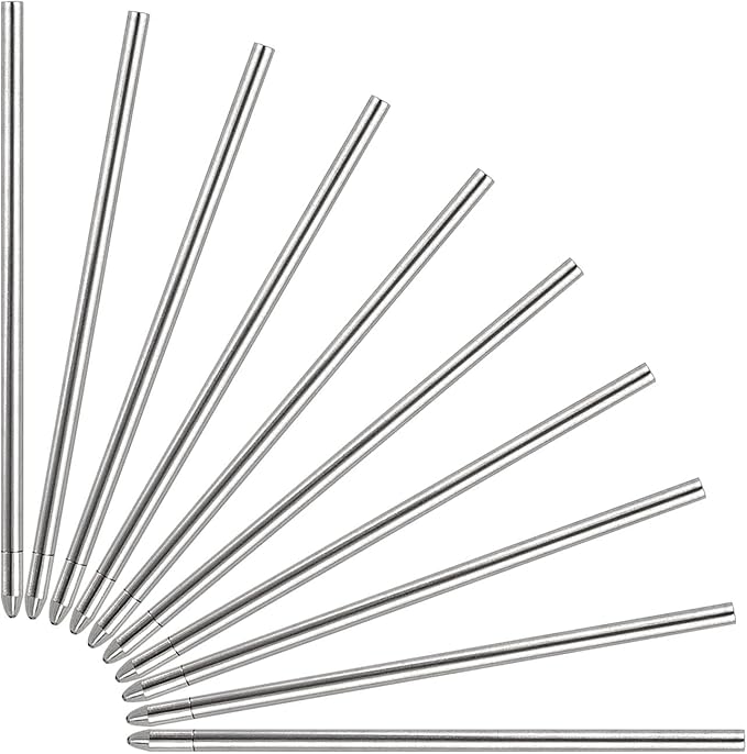 4 in 1 Multi Function Refillable and Retractable Multi Color Pen Refill,Black Red Blue Ballpoint Pen Refill, Multicolor Pen Gift for Journaling (10 Blue)