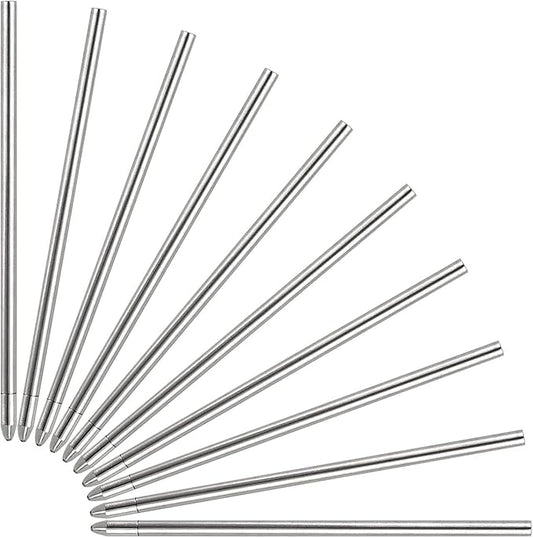 4 in 1 Multi Function Refillable and Retractable Multi Color Pen Refill,Black Red Blue Ballpoint Pen Refill, Multicolor Pen Gift for Journaling (10 Blue)