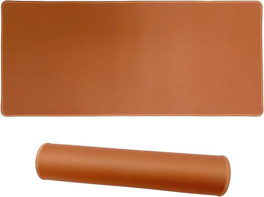 Large Gaming Mouse Pad, Non-Slip Rubber Base, [27.5x11.8IN] Computer Desk Mat for PC, Mac, Laptop - Stitched Edges and Smooth Surface for Office, Home, Work-70x30 BrownJ
