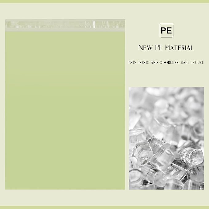 Metronic Large Poly Mailers 19x24 100Pcs, Strong Adhensive Shipping Bags for Clothing, Waterproof Mailers Bags for Small Business, Shipping Envelopes, Tear-resistant Packing Bags in Avocado Green