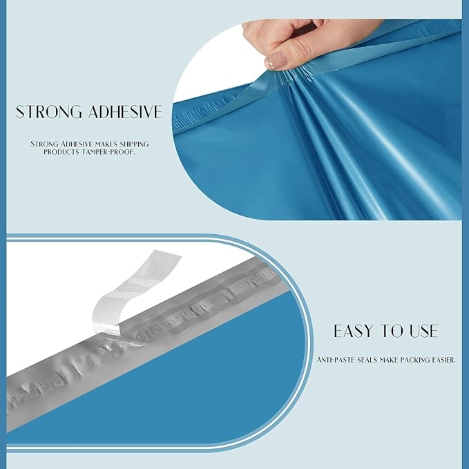 Metronic Large Poly Mailers 19x24 500Pcs, Strong Adhensive Shipping Bags for Clothing, Waterproof Mailers Bags for Small Business, Shipping Envelopes, Tear-resistant Packing Bags in Dark Blue