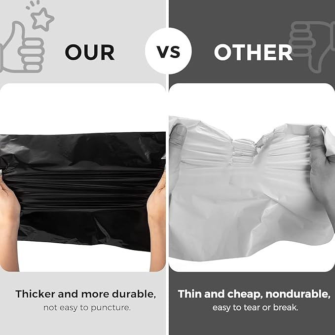 Metronic Poly Mailers 10x13 2400 Pack Black, Shipping Bags Bulk Mailing Envelopes for Small Business, Small Mailers Poly Bags for Shipping Self Seal Waterproof, Mailing Bag Packaging Bags