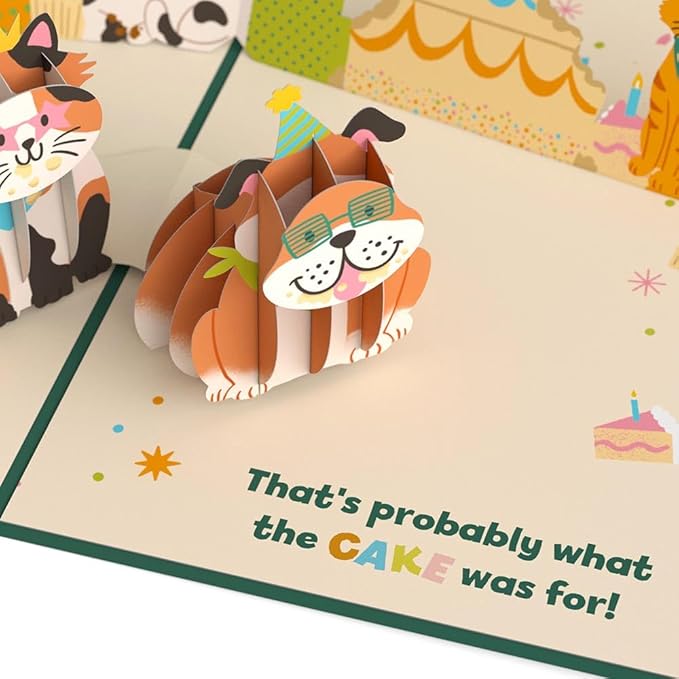 Lovepop Happy Birthday Pop-Up Card for Her and Him- 3D Birthday Animal Greeting Cards for Boys, Girls, Men, Women - We Heard It's Your Birthday - 5" x 7" Card - Blank Note Card & Envelope Included