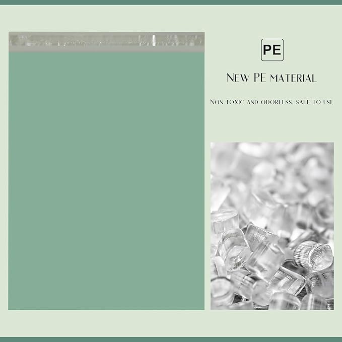 Metronic Large Poly Mailers 24x24 300 PCS, Strong Adhensive Shipping Bags for Clothing, Waterproof Shipping Envelopes for Small Business, Tear-resistant Mailers Poly Bags Bulk in Grayed Jade Green