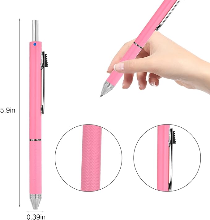 SMTTW 4-in-1 Multicolored Pen, Mechanical Pencil & Black Red Blue MetalPen, Multi ColoredPen with Portable Case & Refillable BallpointPen with Gift Box