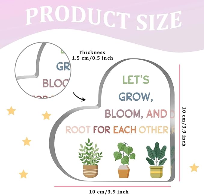 Mental Health Awareness Decor, Psychotherapy Affirmations Heart Acrylic Sign, Growth Mindset Sign, School Counselor Sign, Psychology Therapy Gift for School Home Therapy Office Living Room Bedroom