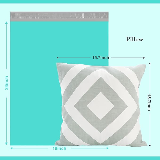 Metronic 100PC Large Shipping Bags Poly Mailers 19x24 Envelopes Mailers with Self Adhesive Waterproof and Tear-Proof Postal Bags in Teal