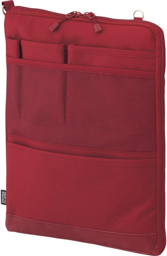LIHITLAB Laptop Sleeve, Water & Stain Repellent, Vertical for Backpack, 13.4" x 9.8", Red (A7683-3)