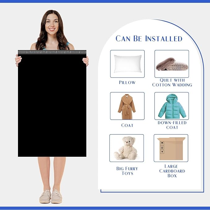 Metronic Poly Mailers 24×36 250 Pcs Black, Extra Large Shipping Bags for Clothes,Self Seal Shipping Envelopes for Small Business,Waterproof Mailers Poly Bags for Shipping,Packaging Mailing Bags Bulk