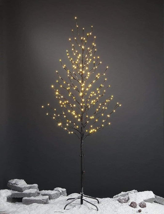 LIGHTSHARE 6FT 240L LED Star Light Tree, for Home Festival Party Christmas, Indoor and Outdoor Use, Warm White