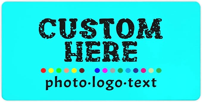Personalized Mouse Pad Custom Image Text Logo Laptop Desk Mat Customized Non-Slip Waterproof Office Desk Accessories for Women/Men Customized Funny/Cool Cyan Mousepads 40 cm×80 cm