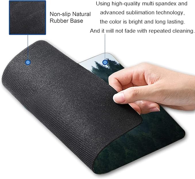 Mouse Pad,Forest Mouse Pad Rectangle Custom Designs, Waterproof Anti-Slip Rubber Mousepad Office Accessories Desk Decor Wireless Mouse Pads for Computers Laptop