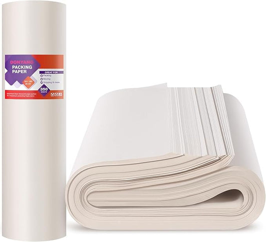Packing Paper Sheets for Moving Essentials, 26" x 15" Newsprint Paper for Small Medium Large Moving Boxes, 350 Sheets Wrapping Paper for Packaging, Shipping Supplies, Dishes Glasses Box Filler 9 lbs