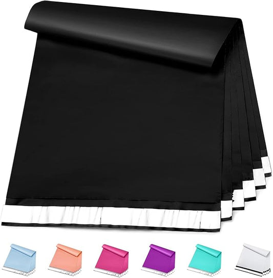 Metronic Large Poly Mailers 19x24 50PCS, Shipping Bags Envelopes Mailers with Self Adhesive Waterproof and Tear-Proof Postal Bags, Black