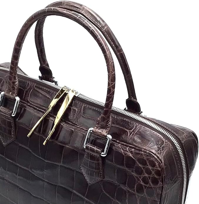 Masami Handmade Genuine Crocodile Leather Business Bag, Briefcase, Japanese brand, Leather bag