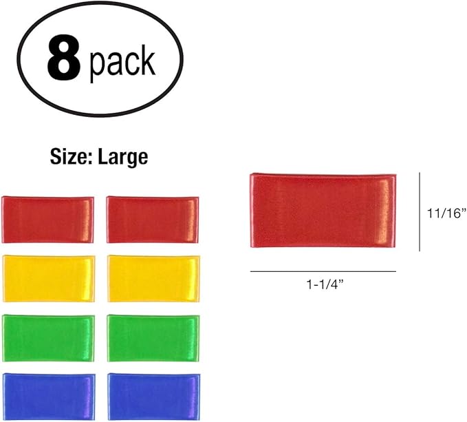 Lucky Line Colorful Key Bands - Key Identifiers (17208) Large 8pk