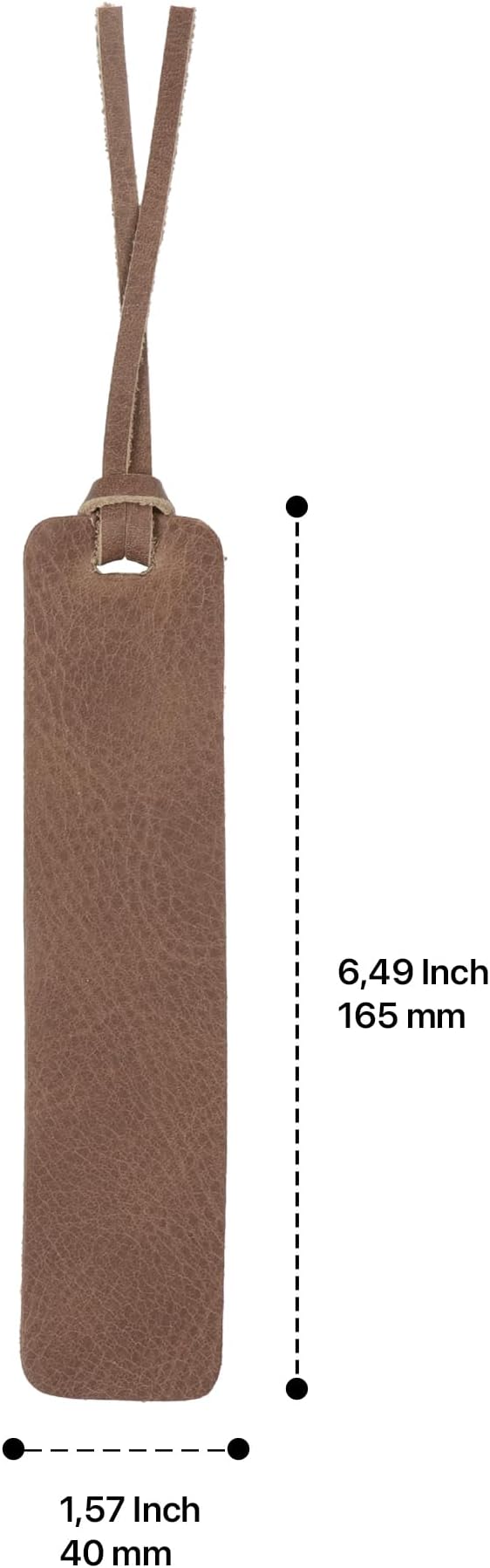 Londo Genuine Leather Handmade Bookmark (Set of 2) (Knotted, Mink)