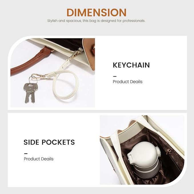 LOVEVOOK Laptop Tote Bag for Women, Work Totes Business Office Computer Briefcase with Clutch Purse