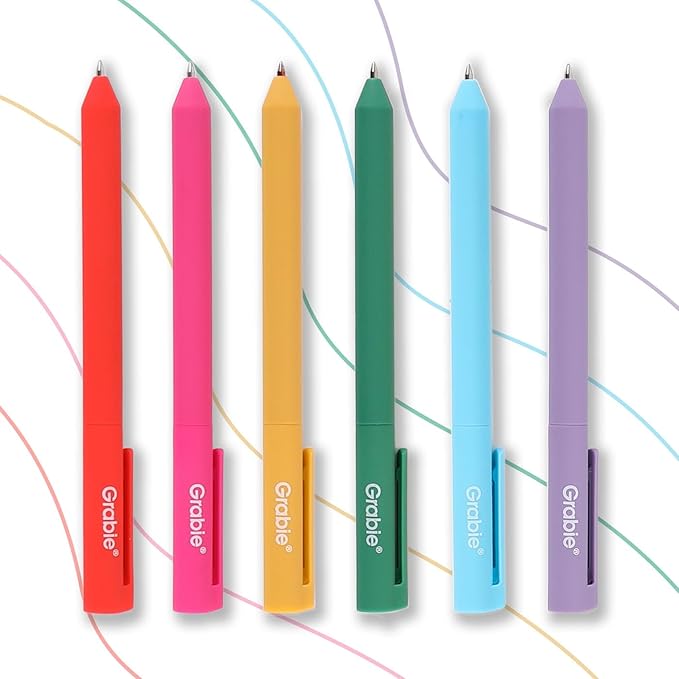 Grabie Retractable Colorful Gel Pens, Perfect for Vibrant Colored Writing and Sketching, Quick Dry Colored Gel Pens, 0.7 mm, Smooth Writing for Journaling and Note Taking, Pack of 20