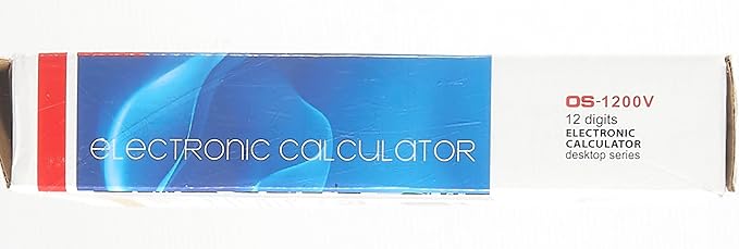 OFFIDIX Large Key Dual Power Electronic Calculator, Portable 12 Digit Large LCD Display Desk Calculator for Daily and Basic Office