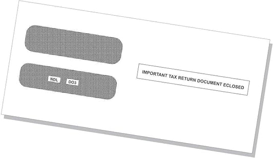 NextDayLabels - Envelopes, Designed to fit W-2 3-Up Employee Tax Forms, Horizontal Format (Pack of 500 Envelope)