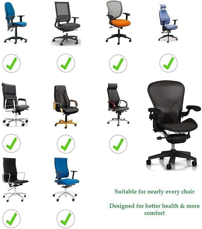 Memory Foam Chair Armrest Pad, Comfy Office Chair Arm Rest Cover for Elbows and Forearms Pressure Relief(Set of 2)