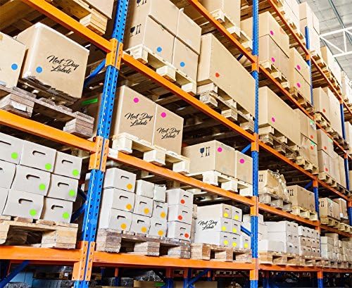 NextDayLabels - 8-1/2 x 11 Neon Color High Light Fluorescent Labels for Laser & Inkjet Printer (Yellow Fluorescent, 1" Round - 63 per Page - 1575 Labels)