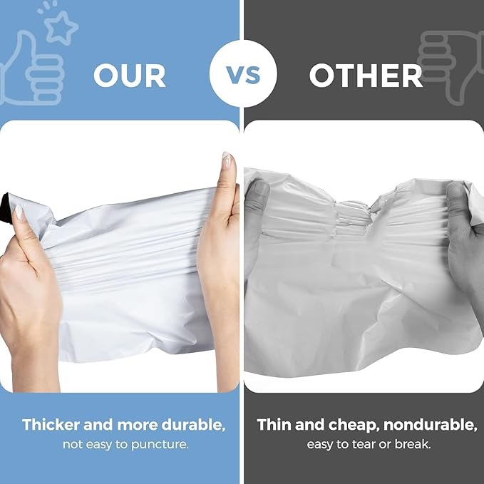 Metronic Poly Mailers 24x24 900 Pcs White, Large Shipping Bags for Clothing Packaging Bags Strong Self Seal Adhesive Shipping Envelopes for Small Business Tear-resistant Mailing Bags Mailing Envelopes