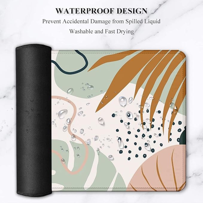 Lateefah Desk Mat, Mouse Pad with Wrist Rest, 4-in-1 Large Mouse Pads for Desk, Ergonomic Mouse Pad and Keyboard Wrist Rest Gaming Keyboard Mat for Office, Home