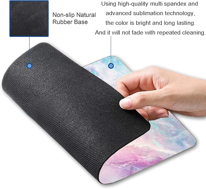 Mouse Pad, Premium-Textured Mouse Mat, Non-Slip Rubber Base Mousepad for Laptop, Computer & PC,9.5×7.9 in,Dream Marble