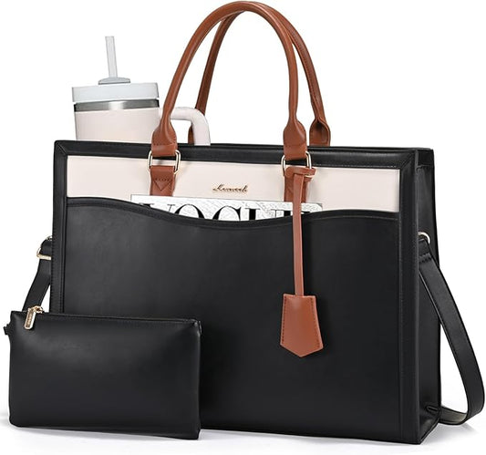 LOVEVOOK Laptop Tote Bag for Women, Office Work Bag Briefcase fit for 15.6 inch Laptop, Large Capacity Teacher Bag Handbag