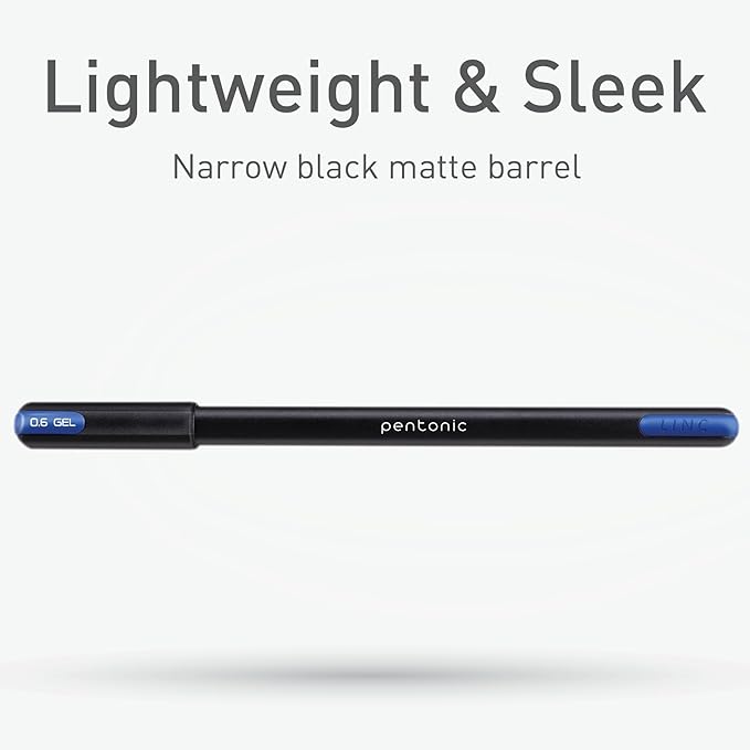 Pentonic Gel Pens, 24 Count, Assorted Colored Ink (12 Colors, 2 Of Each Color), Medium & Fine Point, Smooth Writing For Journaling (1002353)