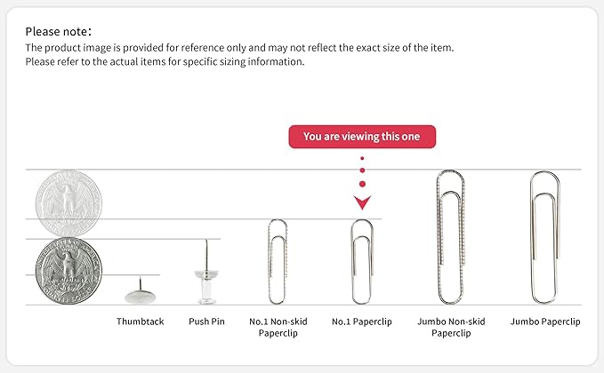 PAPERPAL Paperclips for Office School & Personal Use, #1 Smooth Paper Clip (1-2/7"), 600 Medium Paper Clips (6 Boxes of 100 Each), Silver