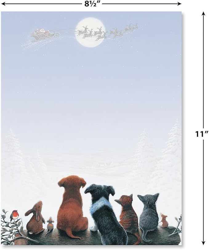 Christmas Dreams Stationery - Holiday Letters, Printer Paper, 25 Sheets, 8½ x 11 Inch, by Current