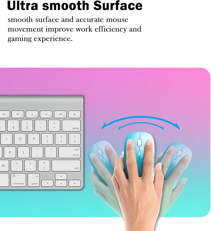 Mrcrypos Turquoise Large Mouse Pad Blue Purple Desk Mat for Desktop,Waterproof Desk Pad with Stitched Edges,Computer Keyboard Gaming Mouse Pads for Women Office Home 31.5" x 11.8"