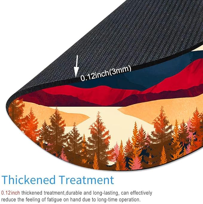 Mountain and Moon Round Mouse pad Customized Mousepad Non-Slip Rubber Base Mouse Pads for Computers Laptop Office Desk Accessories Mouse pad