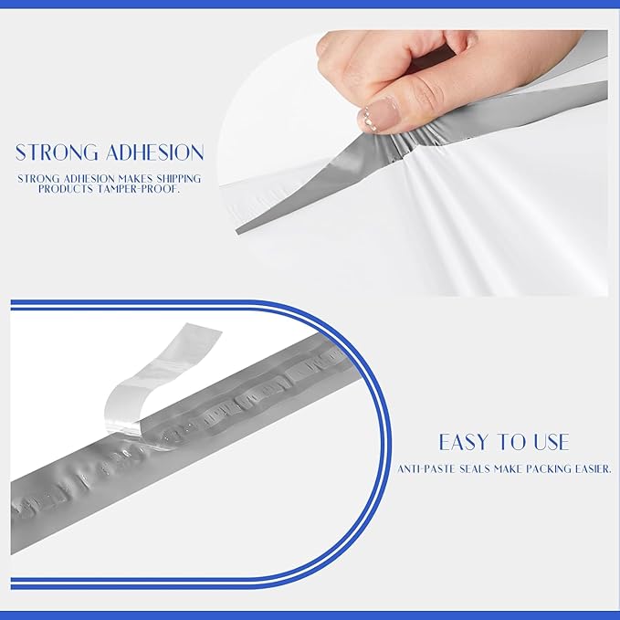 Metronic Poly Mailers 24×36 250 Pcs White, Extra Large Shipping Bags for Clothes,Self Seal Shipping Envelopes for Small Business,Waterproof Mailers Poly Bags for Shipping,Packaging Mailing Bags Bulk