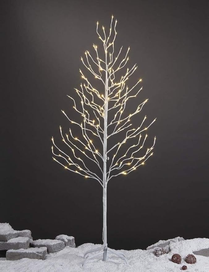 LIGHTSHARE 5FT 200L Lighted Star Light,Warm White Lighted Tree Decoration Light,Home/Festival/Party/Christmas,Indoor and Outdoor Use