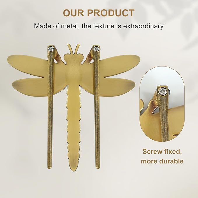 LOVME Metal Book Clips, Page Holder Journal Clips to Hold Journal Open While Reading and Free Your Hands, Metal Bookmark, Vintage Gifts for Book Lovers, Readers, Writers, Dragonfly Design