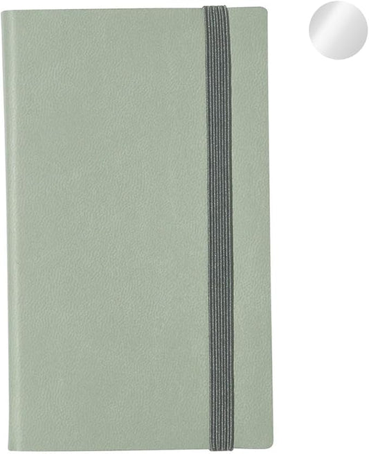 MARK’STYLE B7 Compact Daily & Monthly Planner 12-Month (Jan–Dec 2026, 464 Pages) with Hourly Layout (Smoke Green)