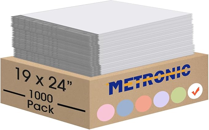 Metronic Poly Mailers 19x24 Inch 1000 Pcs White, Large Shipping Bags for Clothing, Strong Thick Mailing Bags with Self Adhesive, Waterproof and Tear-Proof Large Package Bags in Bulk for Small Business
